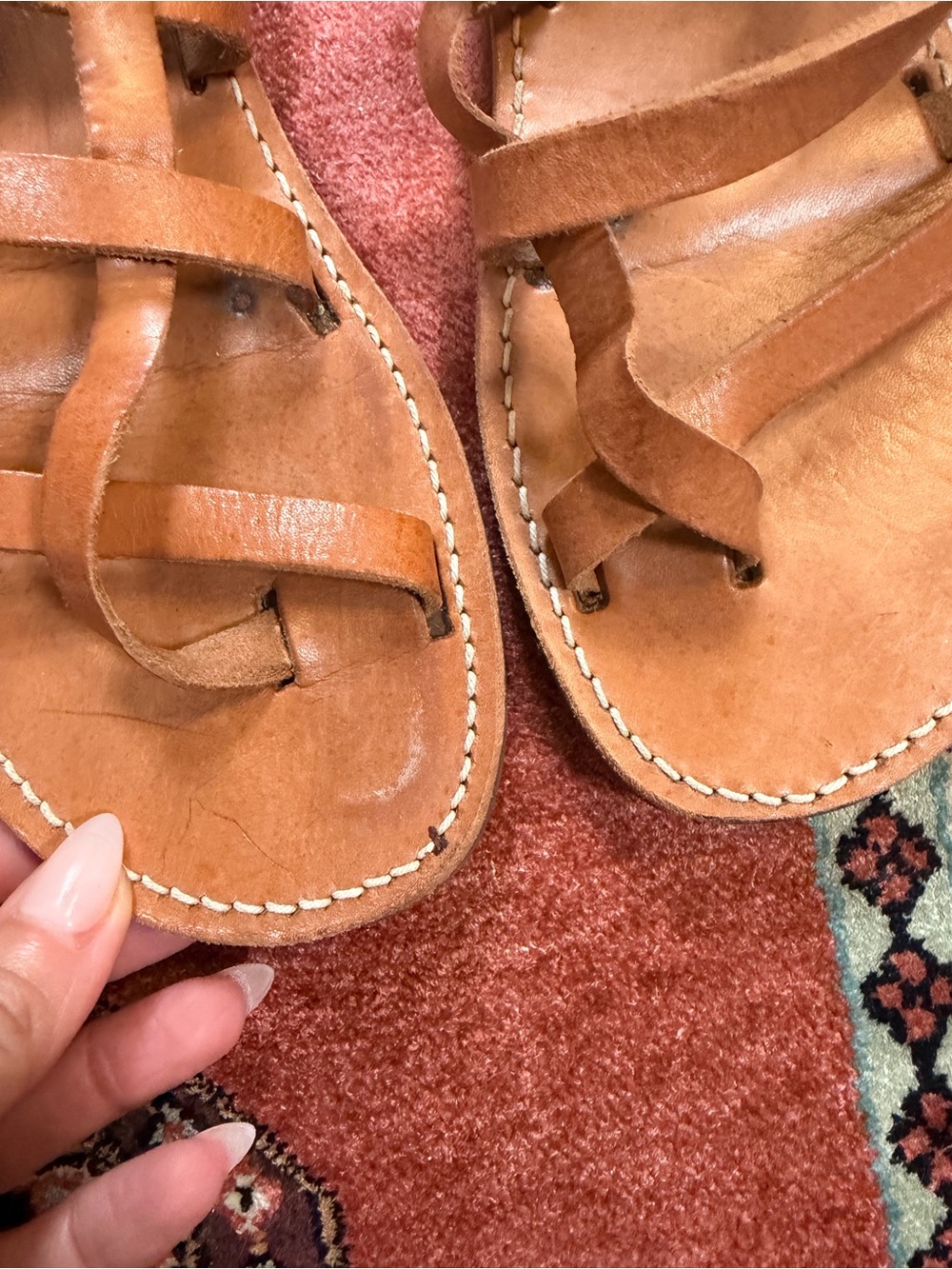 Melissinos The Poet Greek Strappy Leather Sandals Size 8 - Picture 4 of 8